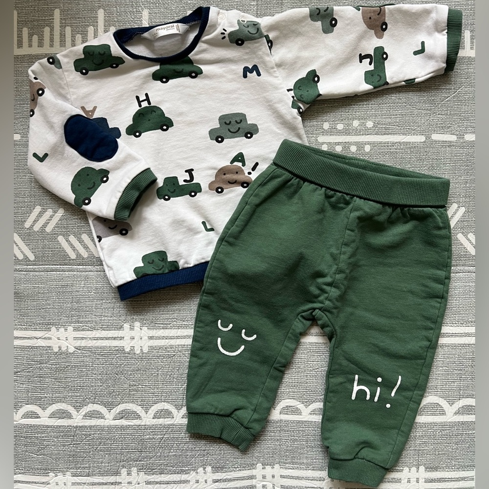 Mayoral Baby Boy Cars Outfit- 4/6M